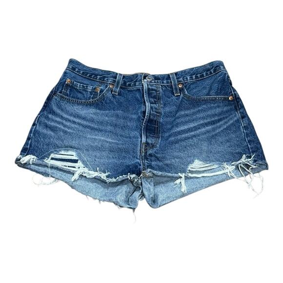 Levi’s 501 Buttonfly Denim Cutoff Jean Shorts - Picture 1 of 3